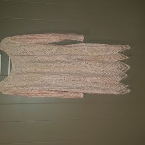 Dress Size 1x NWT beautiful lace over nude lining CLEARANCE